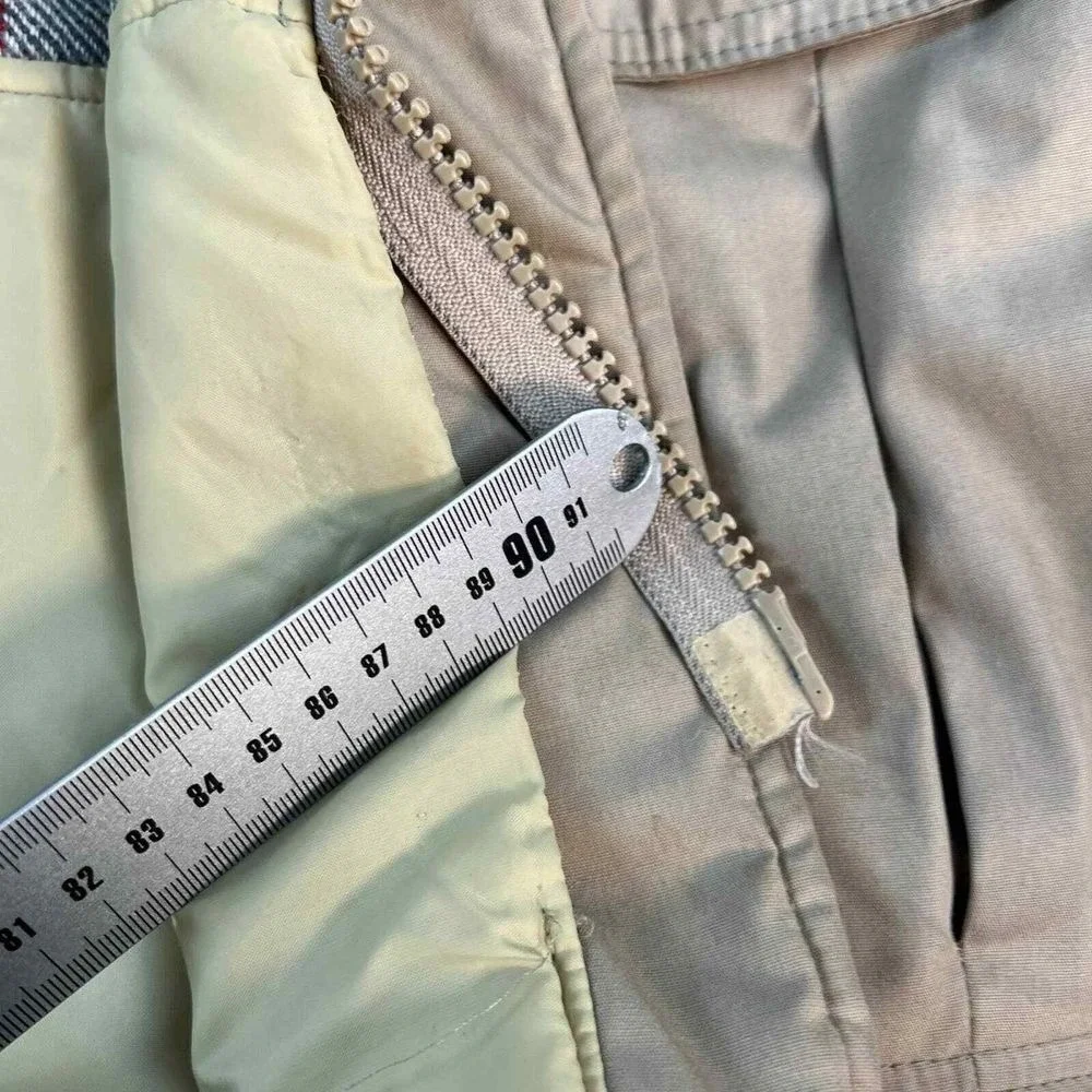 L.L. BEAN Wool Flannel Polyester Parka‎ Beige Made in USA Vintage M